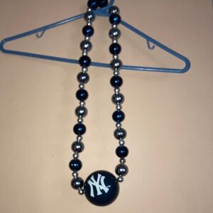 Kids' Navy and Silver Beaded Necklace